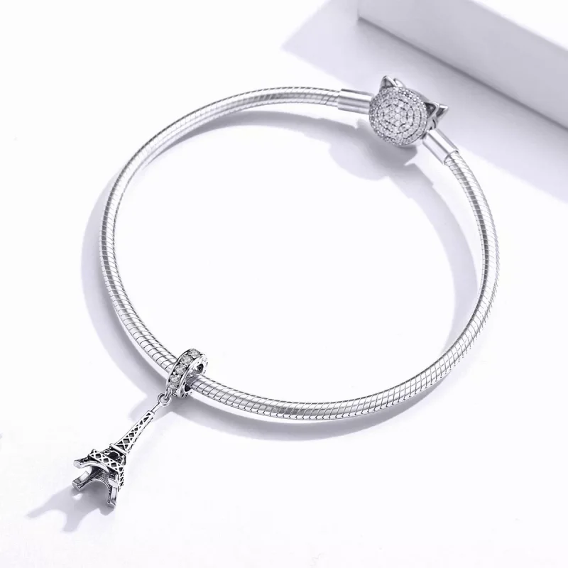 (resim) Pandora tarzı Paris Eyfel Kulesi Sallantılı Charm - BSC154 - Görüntüle 3