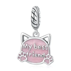 (resim) Pandora Tarzı Pembe Kedi Asma - BSC519