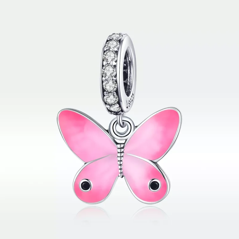 (resim) Pandora tarzı Pembe Kelebek Sallantılı Charm - SCC1728 - Görüntüle 5