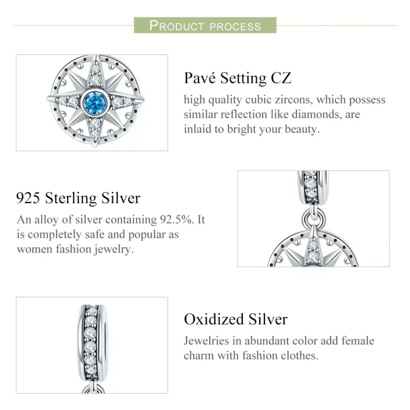 (resim) Pandora tarzı Polaris Sallantılı Charm - SCC847 - Görüntüle 7