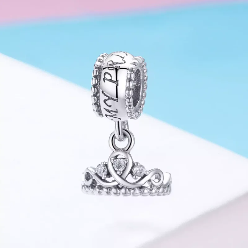 (resim) Pandora tarzı Prenses Tacı Sallantılı Charm - SCC739 - Görüntüle 2