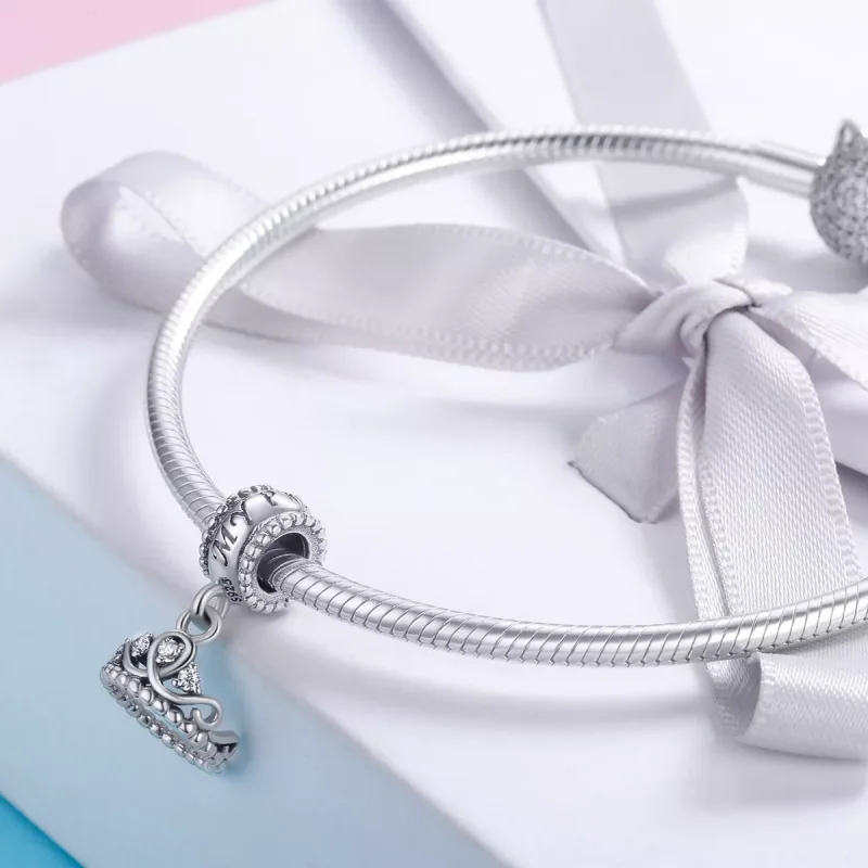 (resim) Pandora tarzı Prenses Tacı Sallantılı Charm - SCC739 - Görüntüle 4