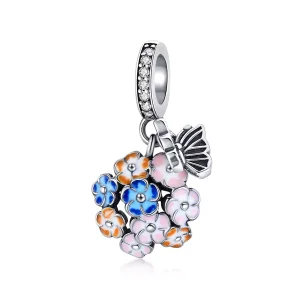 (resim) Pandora tarzı renkli bahçe Sallantılı Charm - SCC1702