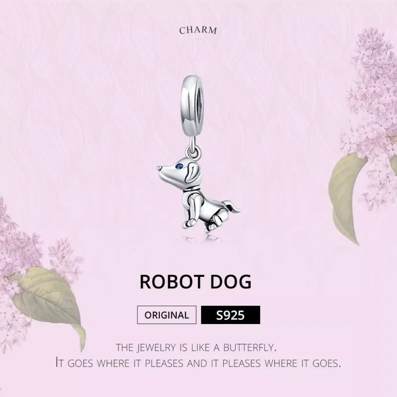 (resim) Pandora tarzı Robot Köpek Sallantılı Charm - SCC1468 - Görüntüle 6