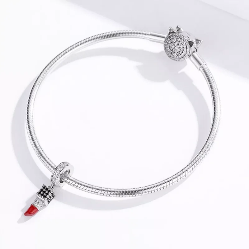 (resim) Pandora tarzı Ruj Sallantılı Charm - SCC1392 - Görüntüle 3