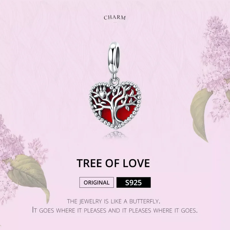(resim) Pandora tarzı Sevgi Ağacı Sallantılı Charm - SCC1556 - Görüntüle 6