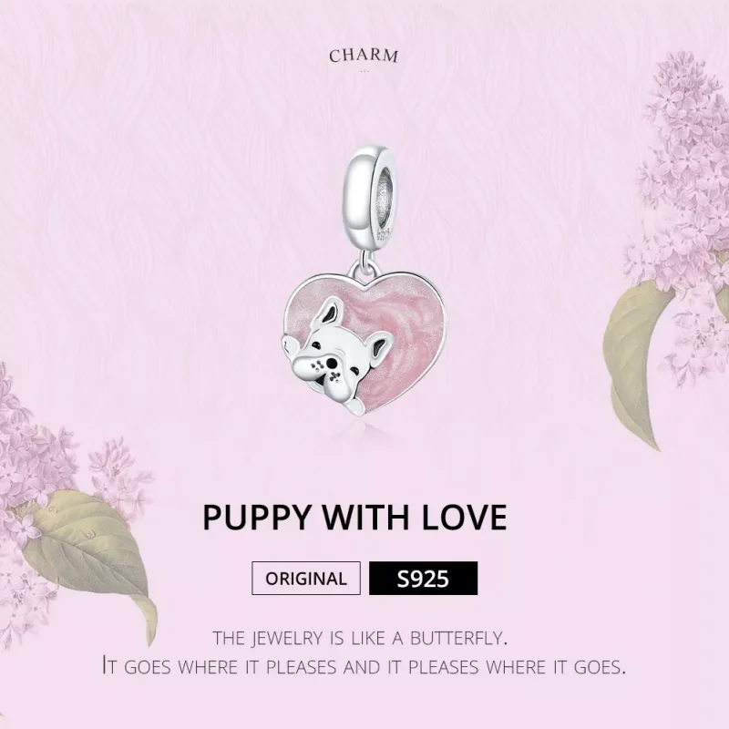 (resim) Pandora tarzı Sevgilerle Köpek Yavrusu Sallantılı Charm - BSC360 - Görüntüle 6
