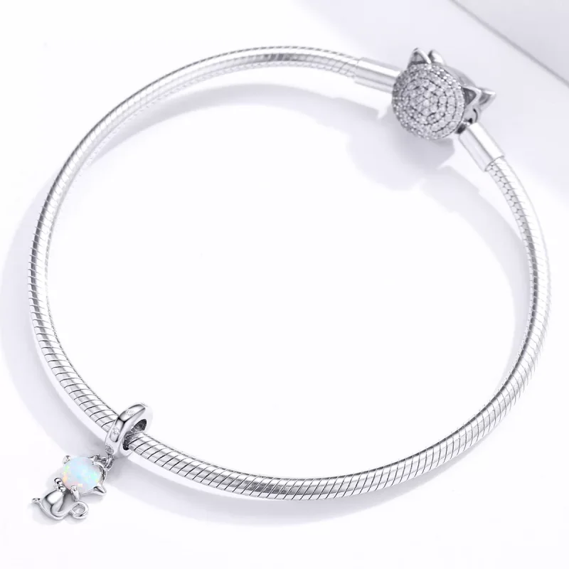 (resim) Pandora tarzı sevgili kedicik Sallantılı Charm - BSC235 - Görüntüle 3