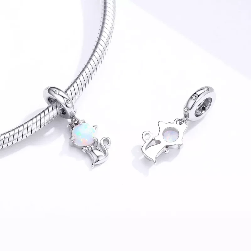 (resim) Pandora tarzı sevgili kedicik Sallantılı Charm - BSC235 - Görüntüle 4