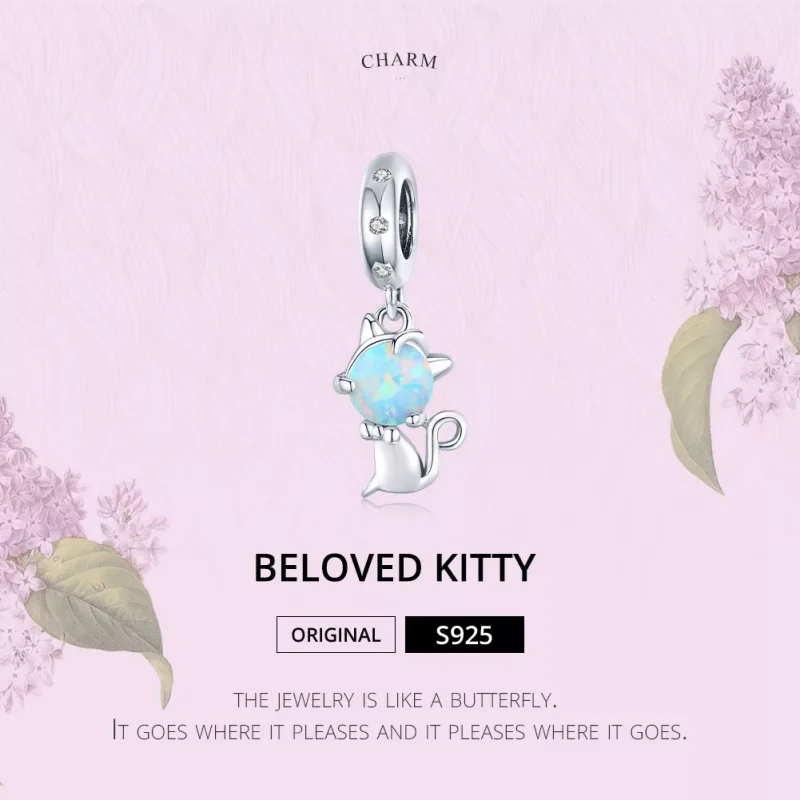 (resim) Pandora tarzı sevgili kedicik Sallantılı Charm - BSC235 - Görüntüle 6