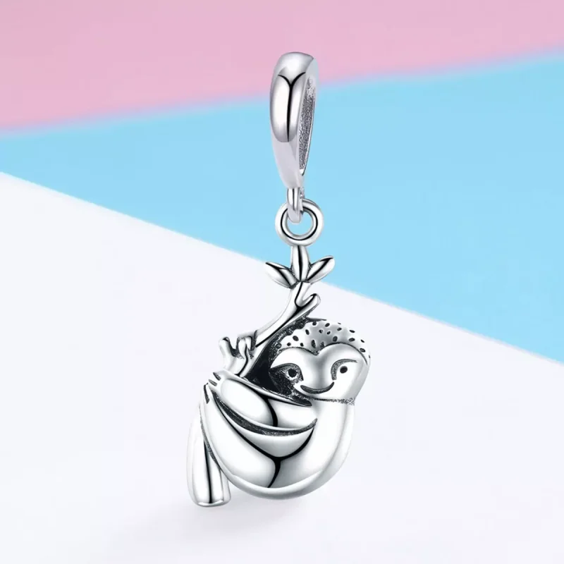 (resim) Pandora tarzı sevimli tembel hayvan Sallantılı Charm - SCC866 - Görüntüle 2