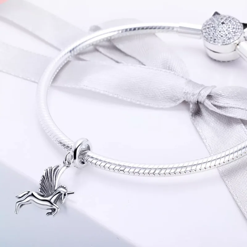 (resim) Pandora tarzı Tek Boynuzlu At Belleği Sallantılı Charm - SCC704 - Görüntüle 2
