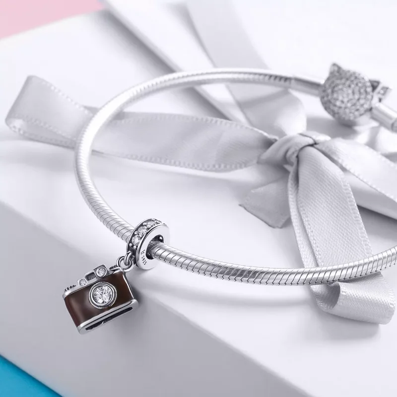(resim) Pandora tarzı Vintage Dijital Kamera Sallantılı Charm - SCC953 - Görüntüle 3