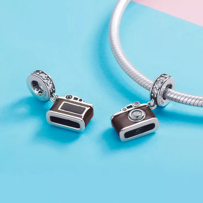 (resim) Pandora tarzı Vintage Dijital Kamera Sallantılı Charm - SCC953 - Görüntüle 4