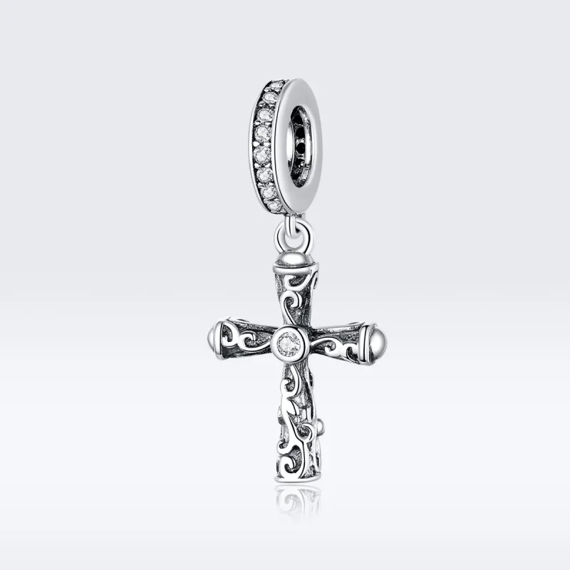 (resim) Pandora tarzı Vintage Haç Sallantılı Charm - BSC313 - Görüntüle 5