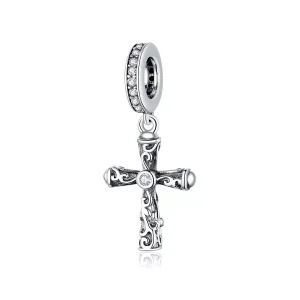 (resim) Pandora tarzı Vintage Haç Sallantılı Charm - BSC313