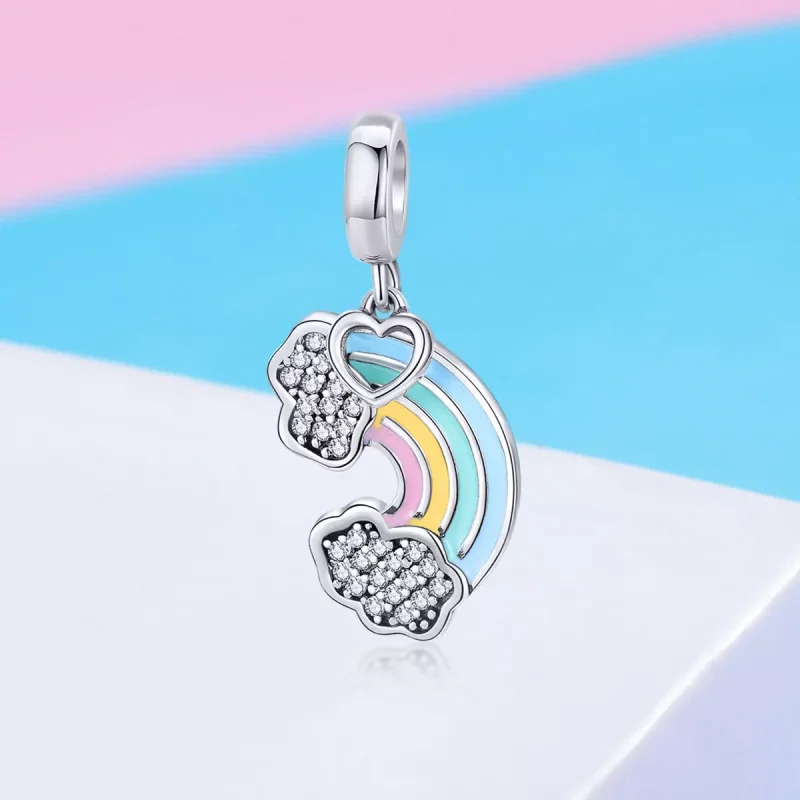 (resim) Pandora tarzı Yağmurdan Sonra Gökkuşağı Sallantılı Charm - SCC905 - Görüntüle 2
