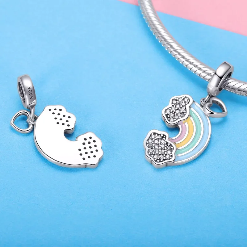 (resim) Pandora tarzı Yağmurdan Sonra Gökkuşağı Sallantılı Charm - SCC905 - Görüntüle 4