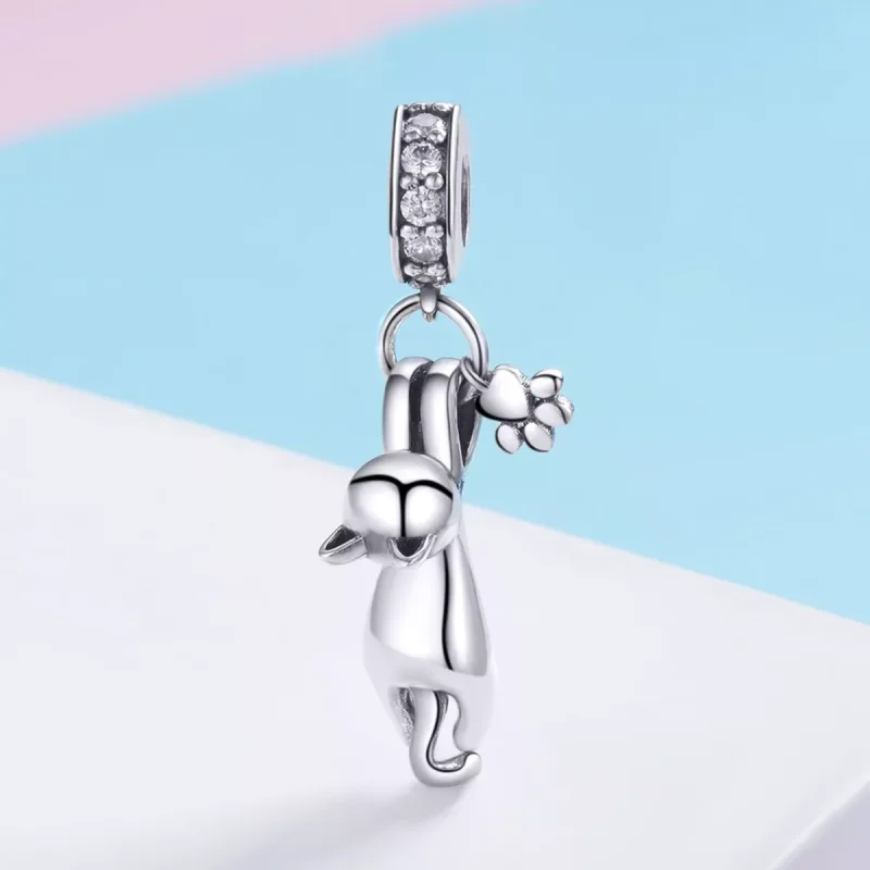 (resim) Pandora tarzı Yapışkan Kedi Sallantılı Charm - SCC930 - Görüntüle 2