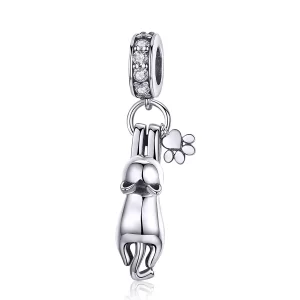(resim) Pandora tarzı Yapışkan Kedi Sallantılı Charm - SCC930
