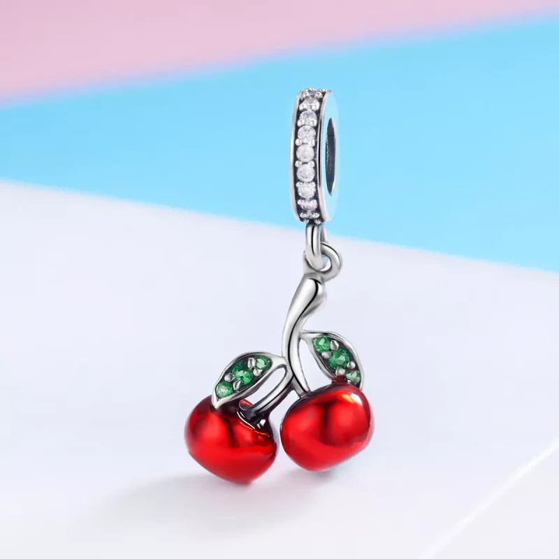 (resim) Pandora tarzı Yaz Kirazları Sallantılı Charm - SCC784 - Görüntüle 2