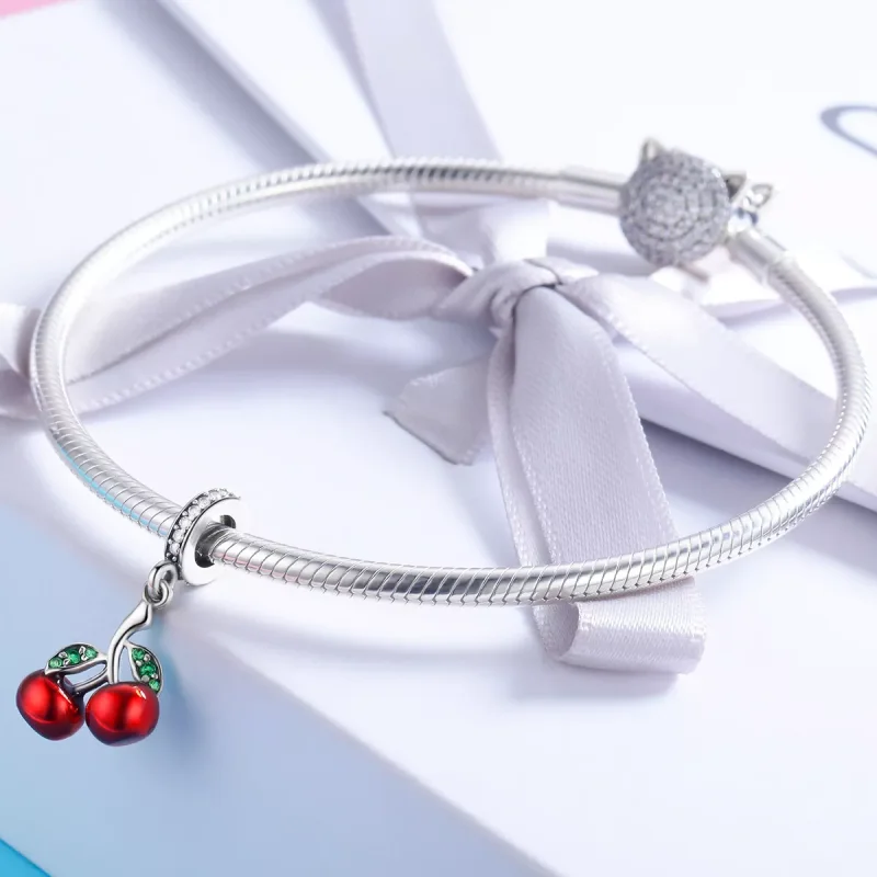 (resim) Pandora tarzı Yaz Kirazları Sallantılı Charm - SCC784 - Görüntüle 3