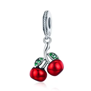 (resim) Pandora tarzı Yaz Kirazları Sallantılı Charm - SCC784