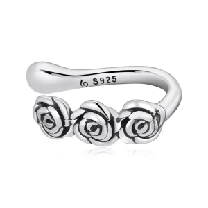 (resim) Pandora tarzı Retro Gül Küpe Klipsi - BSE582