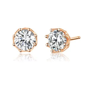 (resim) Pandora tarzı 14k rose altın kaplama Işık Çi̇vi̇ küpeler - SCE499-C