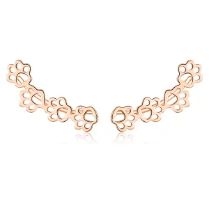 (resim) Pandora tarzı 14k rose altın kaplama Pençe İzi Çi̇vi̇ küpeler - SCE430-C