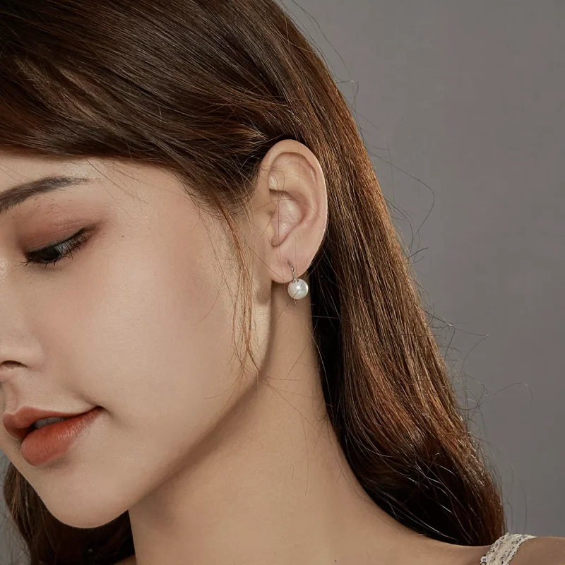 (resim) Pandora tarzı basit inci Çi̇vi̇ küpeler - BSE438 - Görüntüle 9