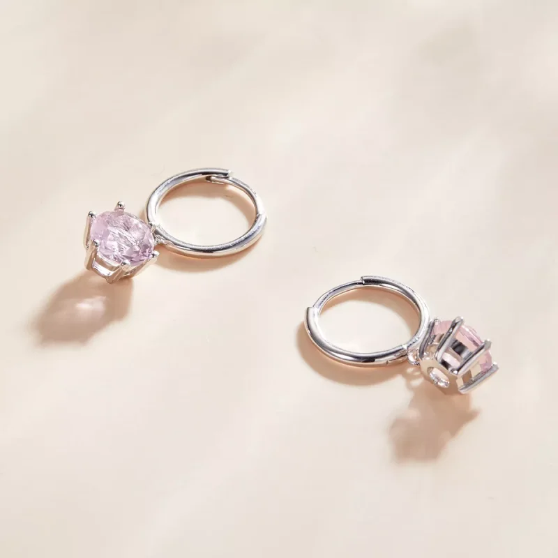 (resim) Pandora tarzı Cz Sallantılı Küpe - SCE1020-PK - Görüntüle 2