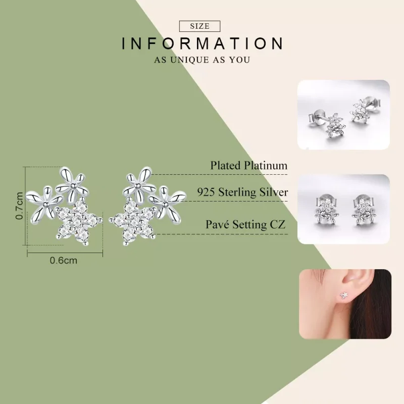 (resim) Pandora tarzı Gypsophila Çi̇vi̇ küpeler - BSE030 - Görüntüle 7