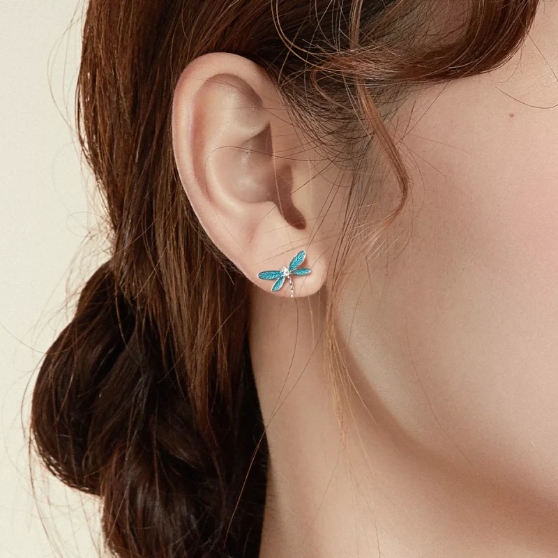 (resim) Pandora tarzı Küçük Yusufçuk Çi̇vi̇ küpeler - BSE455 - Görüntüle 6