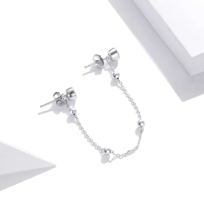 (resim) Pandora tarzı Moda Boncuklu Zincir Sallantılı Küpe - SCE1107 - Görüntüle 2