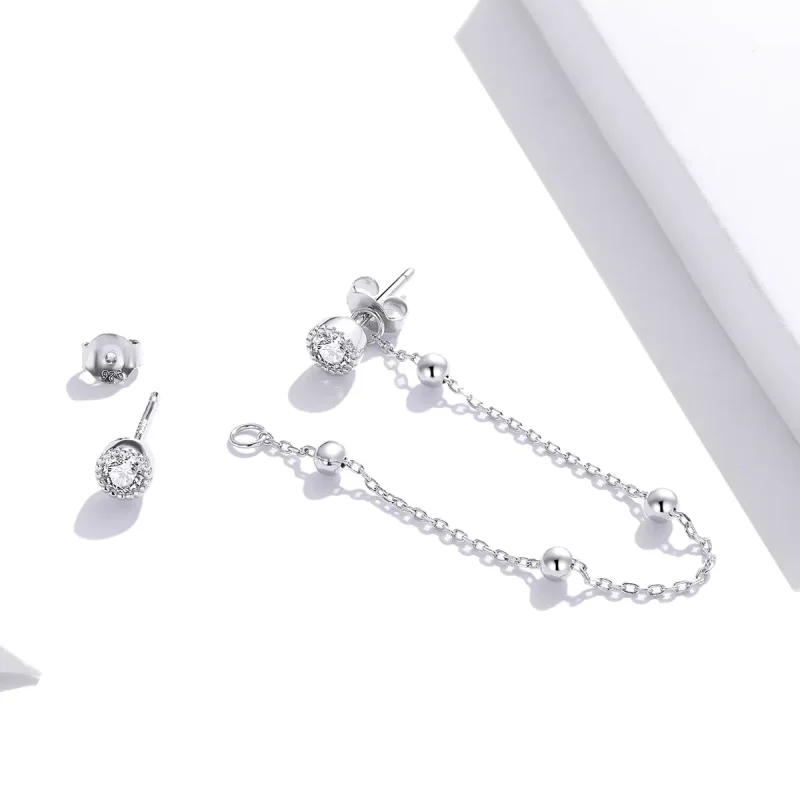 (resim) Pandora tarzı Moda Boncuklu Zincir Sallantılı Küpe - SCE1107 - Görüntüle 3