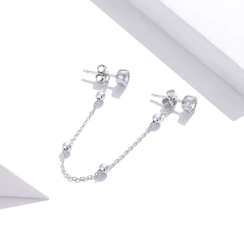 (resim) Pandora tarzı Moda Boncuklu Zincir Sallantılı Küpe - SCE1107 - Görüntüle 4