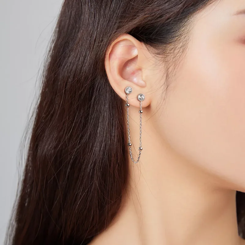 (resim) Pandora tarzı Moda Boncuklu Zincir Sallantılı Küpe - SCE1107 - Görüntüle 6