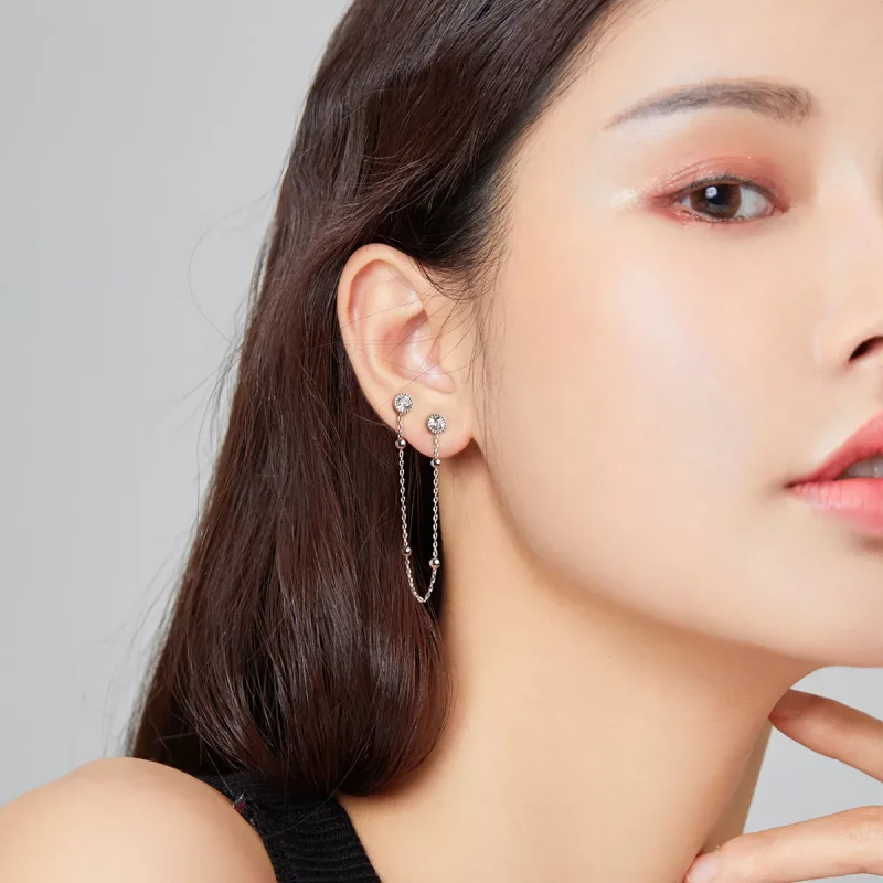 (resim) Pandora tarzı Moda Boncuklu Zincir Sallantılı Küpe - SCE1107 - Görüntüle 7