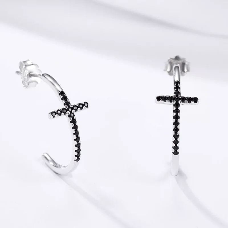 (resim) Pandora tarzı Modern Haç Sallantılı Küpe - SCE262 - Görüntüle 5
