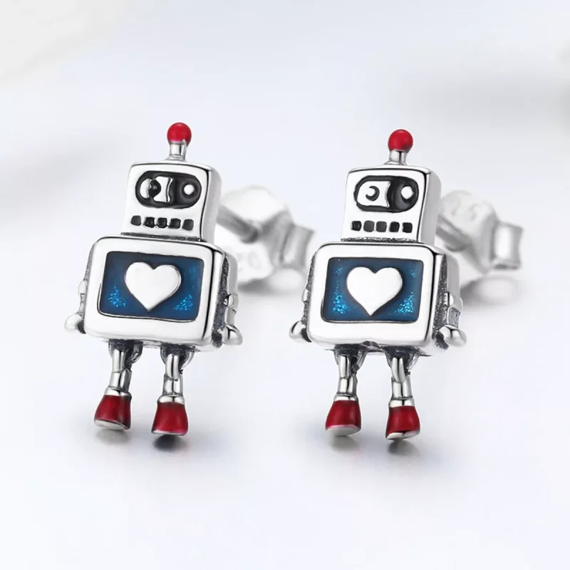 (resim) Pandora tarzı Robot Çi̇vi̇ küpeler - SCE477 - Görüntüle 2