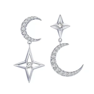 (resim) Pandora tarzı Starlight Ay Gökyüzü Sallantılı Küpe - BSE050