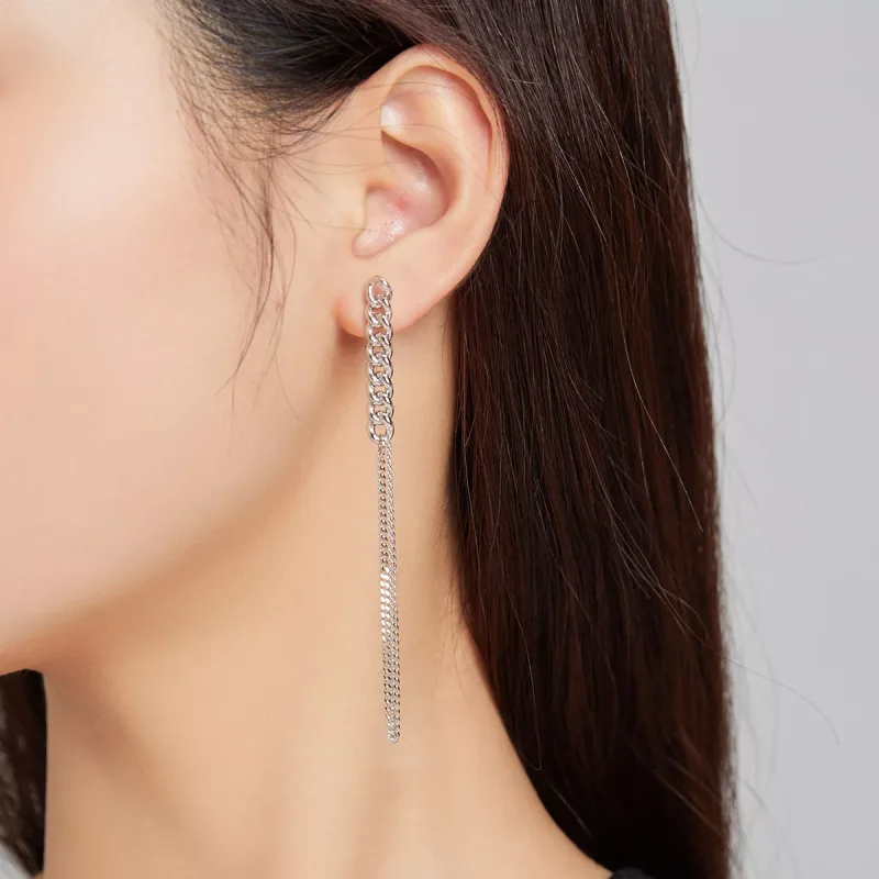 (resim) Pandora tarzı Vintage Zincir Sallantılı Küpe - SCE1011 - Görüntüle 5