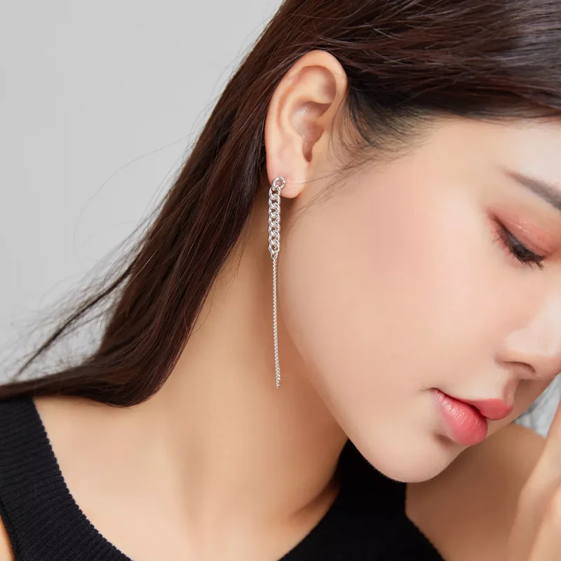 (resim) Pandora tarzı Vintage Zincir Sallantılı Küpe - SCE1011 - Görüntüle 7