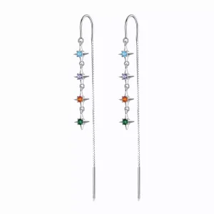 (resim) Pandora Stili Yıldızlı Zirkonyum Asılı Küpe - SCE1420