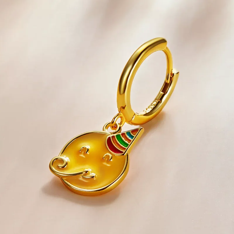 (resim) Pandora Stili Emoji - Kutlama Küpe - SCE1204-A - Görüntüle 2