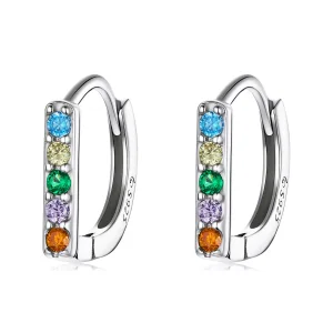 (resim) Pandora Stili Renkli Zirkon Hoop Küpe - BSE576