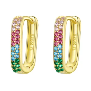 (resim) Pandora tarzı Kare Küpe - SCE1218-CF