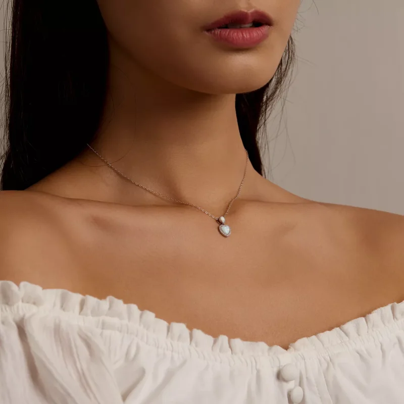 (resim) Pandora Stili Opal Aşk Kolye - BSN243 - Görüntüle 6