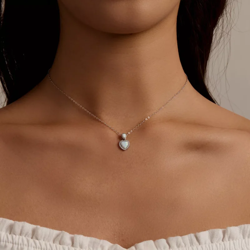 (resim) Pandora Stili Opal Aşk Kolye - BSN243 - Görüntüle 7